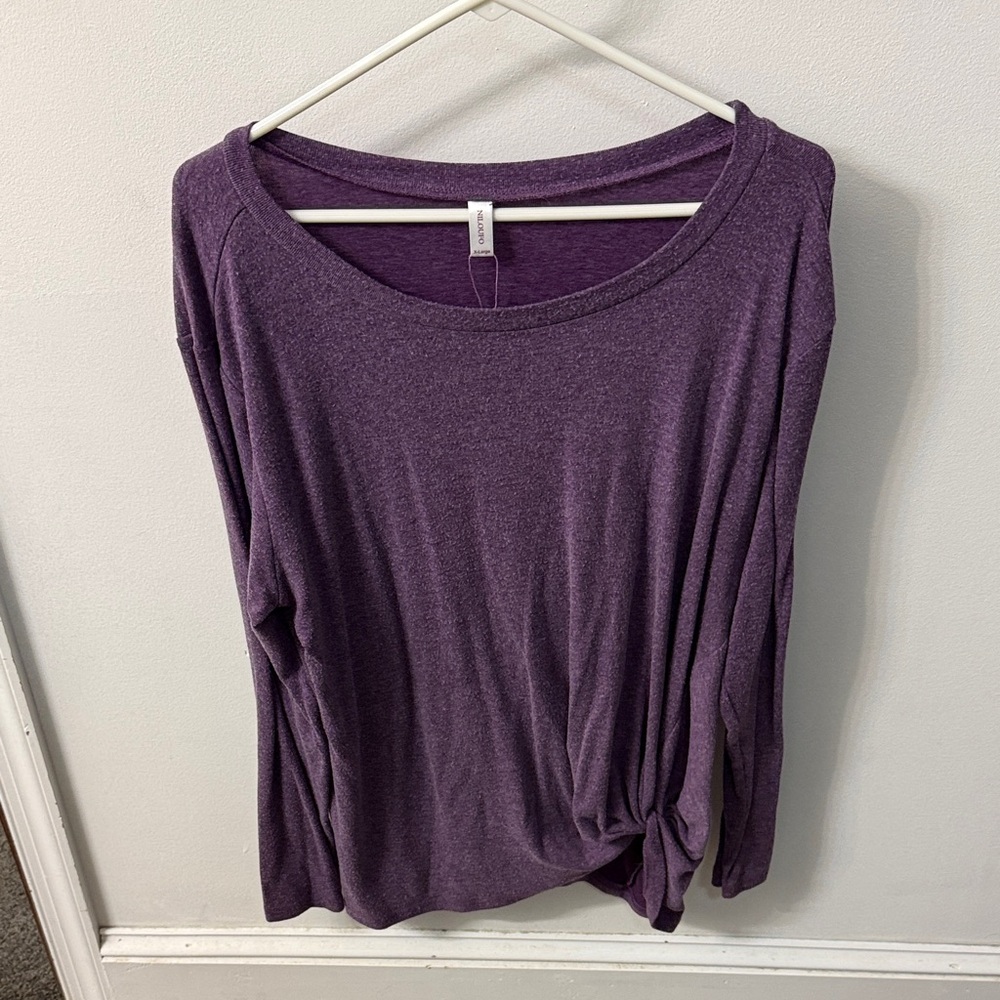 Chic Purple Long Sleeve Women's Top